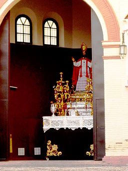 La statue processionnale de San Cecilio, saint patron de Grenade
